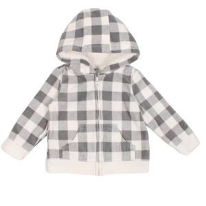 Carters plaid checkered zipper hoodie